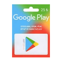 Google Play Hediye kodu 25TL Paketi