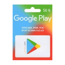 Google Play Hediye kodu 50TL Paketi